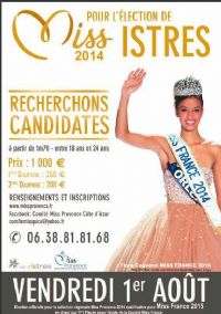 casting Miss Istres 2014. Du 2 juillet au 1er août 2014 à istres. Bouches-du-Rhone. 